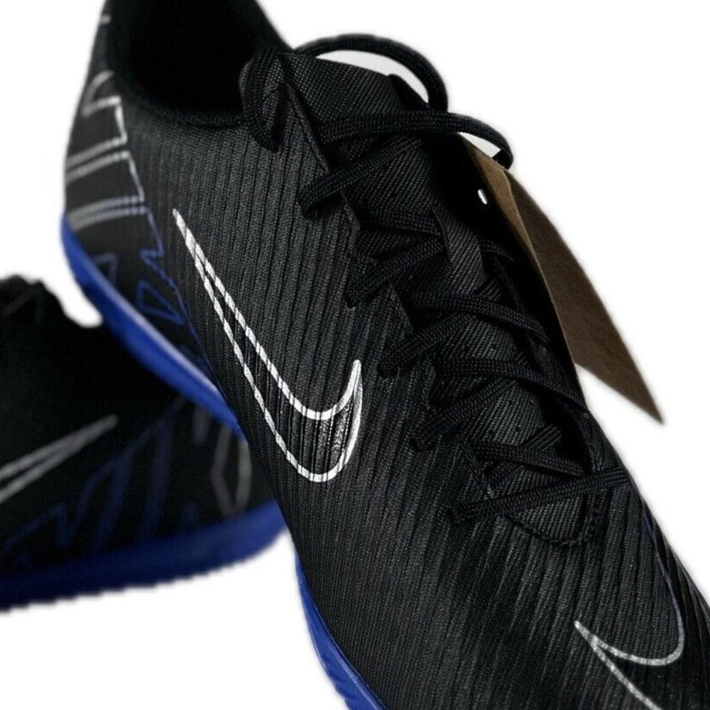 Nike Men's Mercurial Vapor 15 Club Indoor Soccer Shoes Black Blue DJ596-040